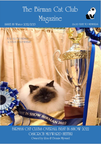 Birman Cat Club Winter 2022/23 magazine